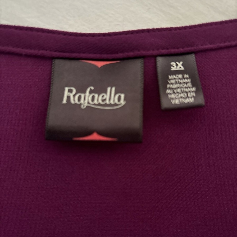 Rafaella Purple Blouse with Black Velvet Accents - Picture 2 of 8
